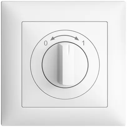 Contact pivotant ENC 0<-->1 EDIZIOdue blanc, avec manette 