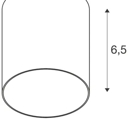 Leuchtenschirm SLV PURI 2.0 Tube rund gerade Ø55×65mm Bronze 