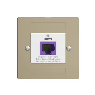 Presa ritorno EDIZIOdue F 1×RJ45 p.Swisscom VoIP, 8 poli, UTP, sand 