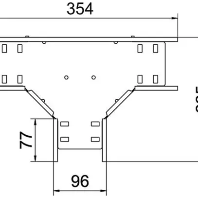 T-Stück BET RT 85×100mm Stahl bandverzinkt 