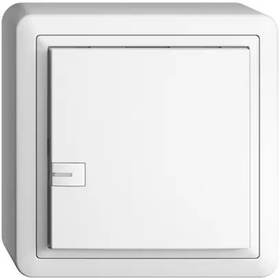 Poussoir AP KNX 1× EDIZIOdue blanc RGB avec LED 