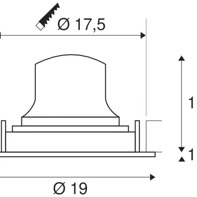 Downlight LED SLV NUMINOS MOVE XL 37.4W 3300lm 3000K 55° VAR Ø190×118mm bc/no 