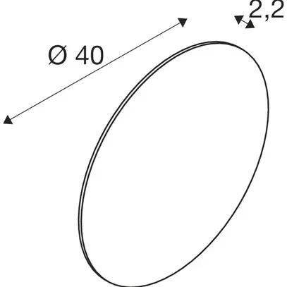 Abat-jour SLV MANA 40 rond droit Ø400×22mm noir à teinte unie 