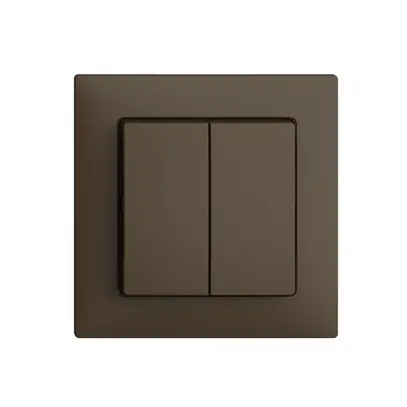 Kit frontal EDIZIOdue coffee 60×60mm bouton double 