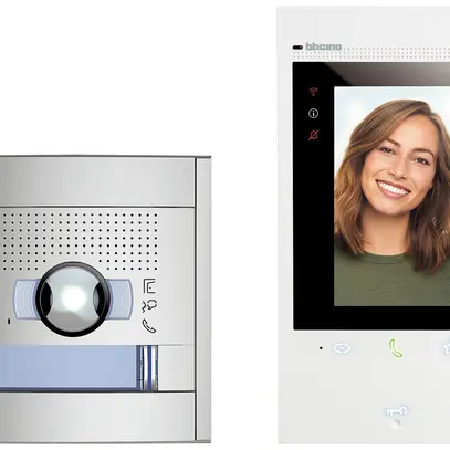 Kit interphone portier vidéo maison Sfera/Classe 300EOS 2 fils Netatmo Alexa 