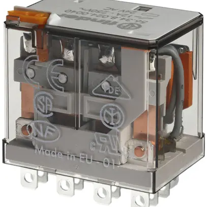 Relais de puissance enfichable Finder 56, 4C 12A/24VAC AgSnO2 indicateur 