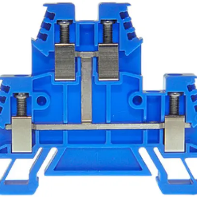 Morsetto di passaggio componibile Woertz 0.5…4mm² 32A 500V vite 2×2 DIN 35mm bl 