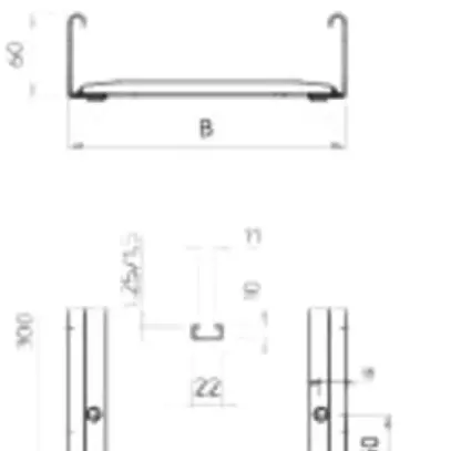 Passerella cavi Bettermann LG 60×300×3000mm perforata zincata in continuo 