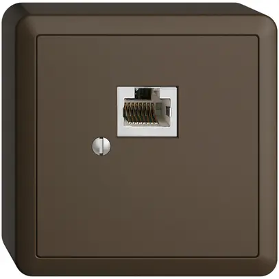 Scatola AP 1×RJ45/s 8P coffee EDIZIOdue R&M swissline 