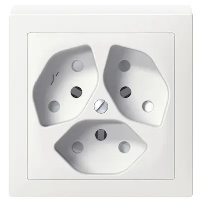Prise AP SIDUS 3×T13/1 blanc avec shutter 