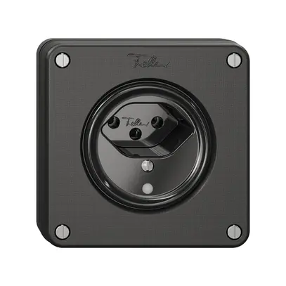 Presa NUPU NEVO, 1×T13, c.LED, nero 