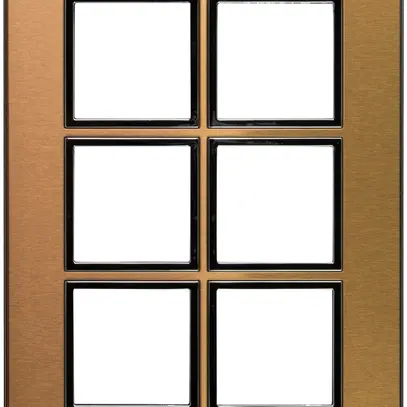 Cadre de recouvrement ATO 2×3 module, gold brass 