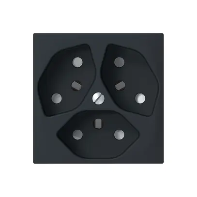 Placca frontale SIDUS antracite per 3×T13 