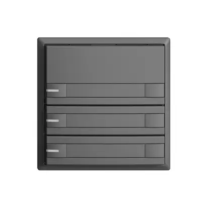 Pulsante KNX RGB EDUE, 250mW, c.LED RGB, carta, 3×pulsante, C.2×T., grs 