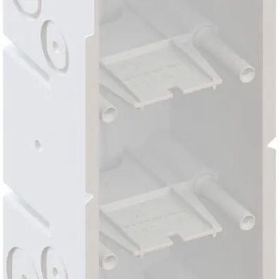 Boîte pour paroi creuse AGRO 3×1 850°C avec pattes, M20/25, blanc 