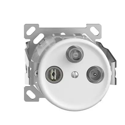 Presa antenna AP SAT DB52 STANDARDdue bianco con IEC/F 