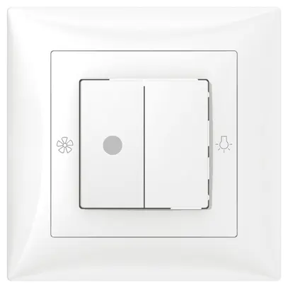 Kit de rec. SIDUS pour interr. de ventilateur blanc brillant 