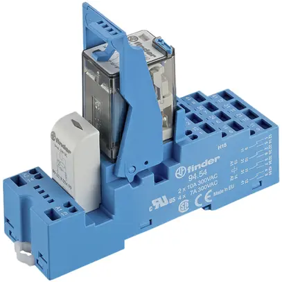 Relais couplage AMD Finder 58, 4C 7A/24VDC AgNi bornes à ressort 