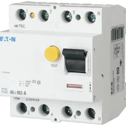 Interruttore differenziale Eaton PFIM 4P 40A 30mA tipo A 