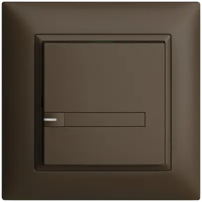 UP-Universaltaster 1×1T Schraubklemme EDIZIOdue coffee, mit Papiereinlage+LED 