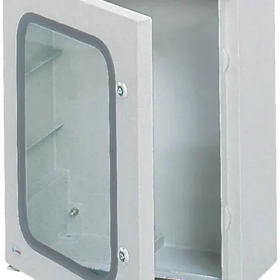 Coffret AP Hager Orion.Plus polyester 300×350×160mm IP65 SKII grc porte vitrée 