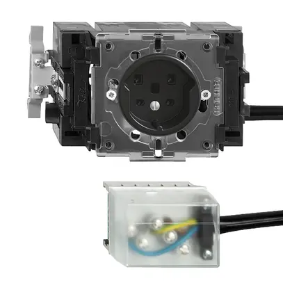 Prise INC FH T25 16A noir 53mm Snap pour câbl.plat powerbus 