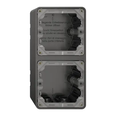 Parte inferiore dell'alloggiamento NAP NEVO, 2×1, c.guarn., H=54mm, 187×87mm, ne 