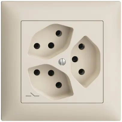 Presa INC EDIZIOdue 3×T13 crema 1×S 