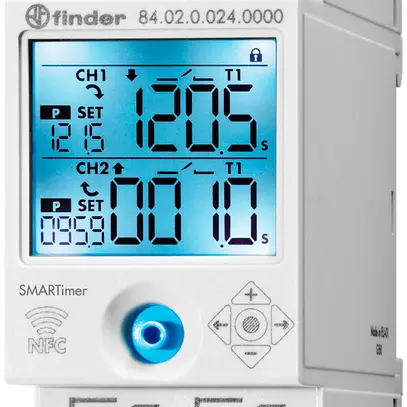 Relais multifunction temporisé AMD Finder série 84, 12…24VUC 