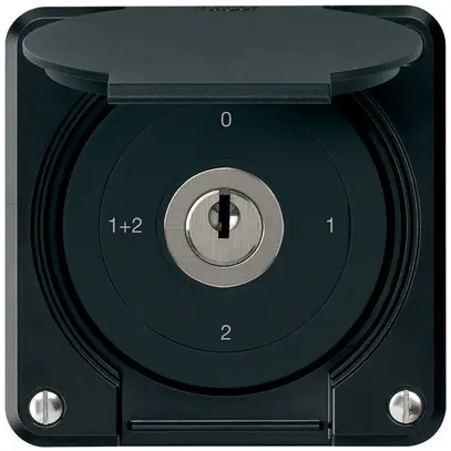 Interruttore a chiave INC robusto IP55 con copertura S1/1P nero combinazione 
