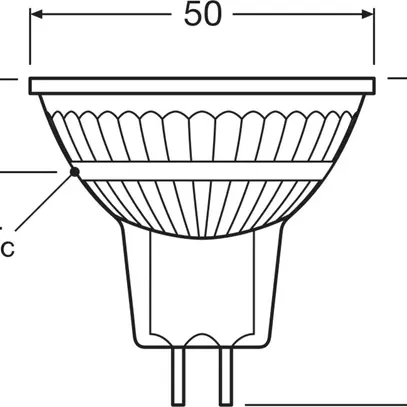 Lampada LED LEDVANCE GU5.3 12V 3.4W 345lm 827 MR16 chiaro 36° Ø50×44mm 