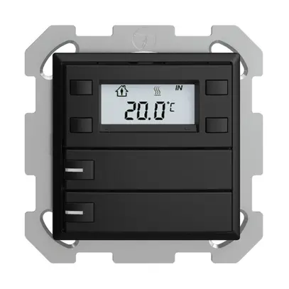 Pulsante RTH INC KNX 2×EDIZIOdue FM nero, con LED RGB 