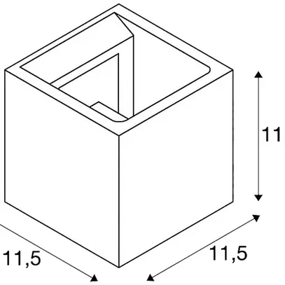 Lampada a muro SLV SOLID CUBE QT14, G9 230V IP20 pietra arenaria nero 