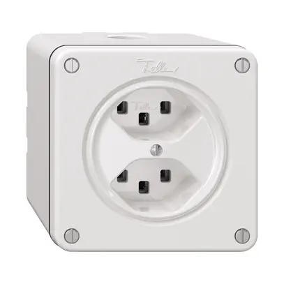 Presa NAPU NEVO, 2×T23, bianco 