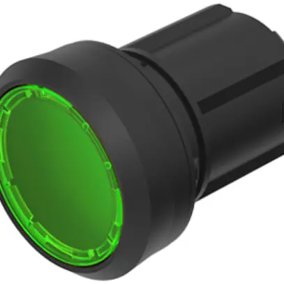 Allogiamento per pulsante luminoso EAO45 alto verde Ø22.3mm IP67/IP69K anello ne 