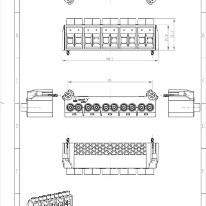 Bloc de bornes Spelsberg Abox 060 KLS-6² 5L×4mm² 41A 690V 