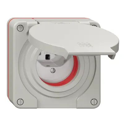 Prise NUP NEVO, 1×T23, IP55 d'après SN 441011, a.joint rouge, gris clair 