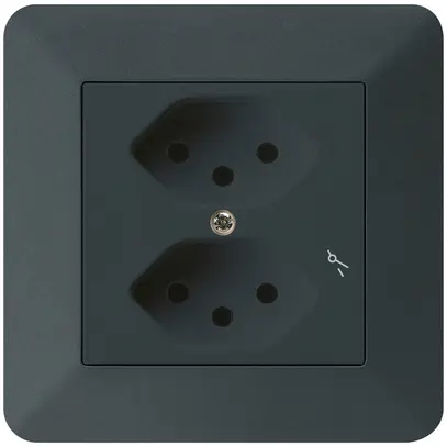 UP-Steckdose kallysto.trend 2×T13/1 schwarz 