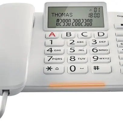Téléphone filaire Gigaset DL380 CLIP blanc 