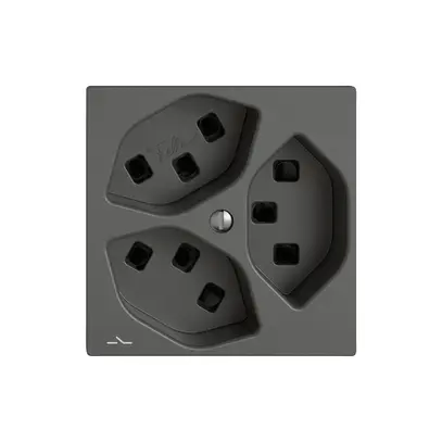 Presa EDIZIO.liv SNAPFIX® 3×T23 1×S grs 