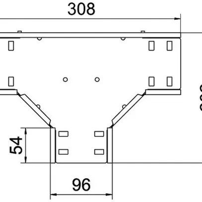 Pezzo a T BET RT 35×100mm acciaio zincato a nastro 