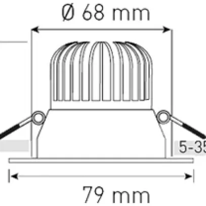 Spot LED INC maxLUCE ATMO 68 6.2W 700lm 3000K VAR  Ø79mm blanc 