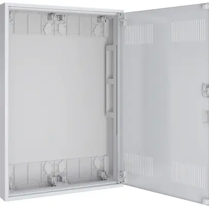 Coffret vide AP Pragma a.porte a.fentes blanc 2 champs 5 rangées 550×800×160mm 