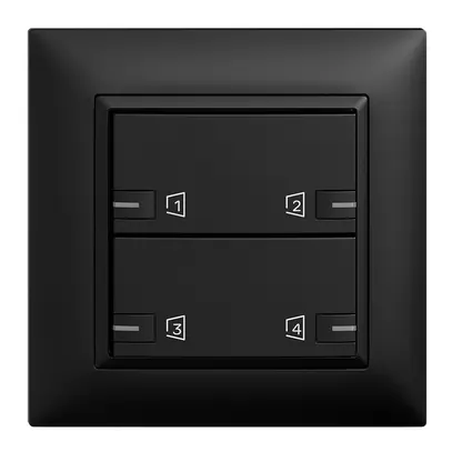 Kit de montage ENC EDIZIOdue zeptrionAIR, WLAN, LED-RGB, 2×touche, 2×commande no 