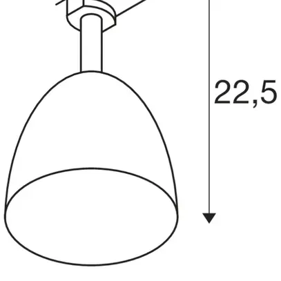 Proiettore SLV PARA CONE GU10 25W 3-fasi Ø135mm nero 