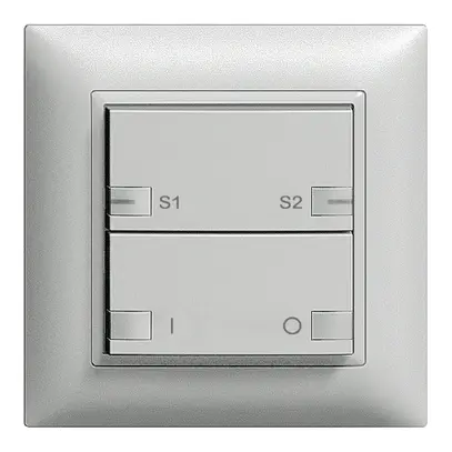 Tasto INC ZEP ON-OFF scena 1c/2t staz.centr/sec. EDIZIOdue silver 