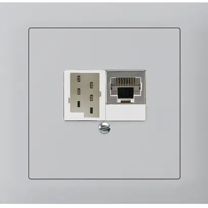 Scatola INS kallysto 1×RJ45s+1×TT83 grigio chiaro 