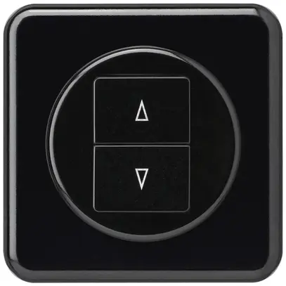 Poussoir pour stores ENC basico noir avec 2-touches bornes enf. 