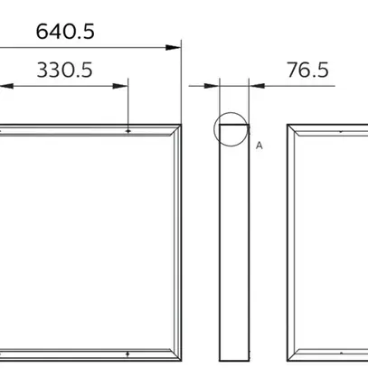 Cadre en saillie Philips RC133Z aluminium 640.5×640.5×76.5mm blanc 
