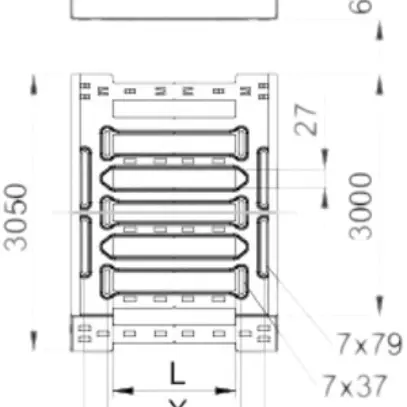 Canale di cavi Bettermann MKSM 60×100×3050mm zincato a caldo a immersione 